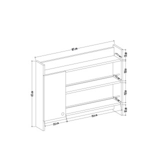 Etagère de cuisine 1 porte Hector en bois - Gris anthracite