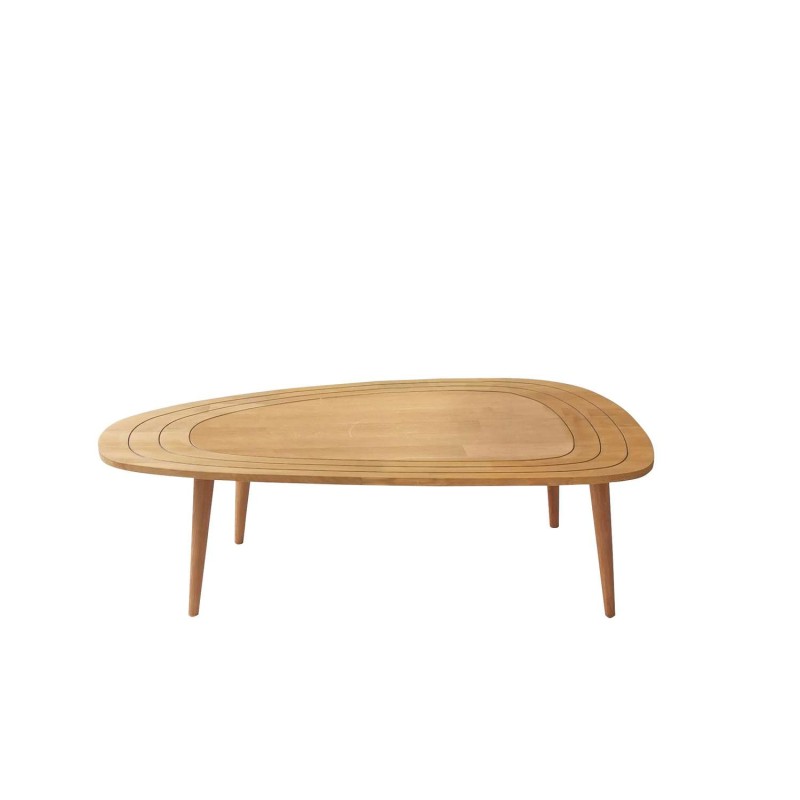 Table basse Théodore en bois massif - Beige