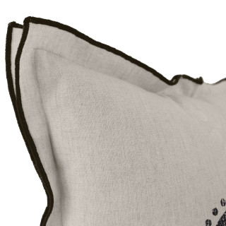 Coussin imprimé cœurs Epicéa - 40 x 40 cm - Beige