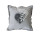 Coussin imprimé cœurs Epicéa - 40 x 40 cm - Gris