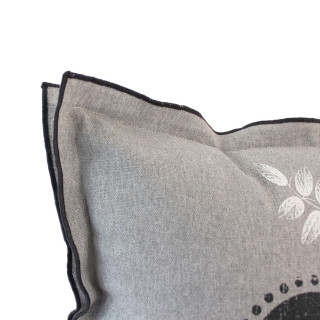 Coussin imprimé cœurs Epicéa - 40 x 40 cm - Gris