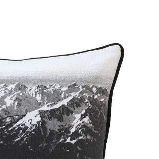 Coussin imprimé montagne Epicéa - 30 x 50 cm - Blanc