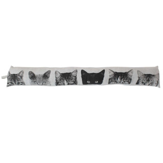 Boudin de porte imprimé chiens - 90 x 15 cm - Noir et blanc