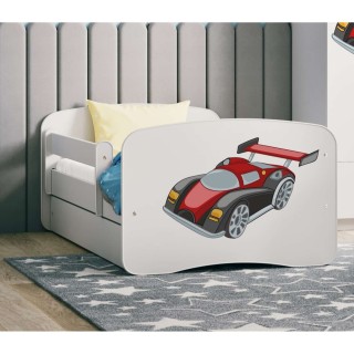 Lit Babydreams Voiture de course avec tiroir - Kocot Kids - 70 x 140 cm - Blanc