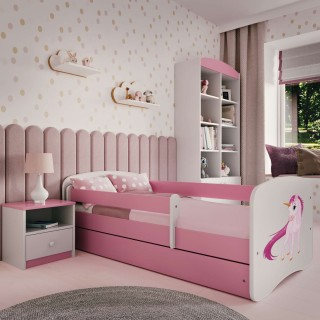 Lit Babydreams Licorne avec matelas - Kocot Kids - 70 x 140 cm - Rose