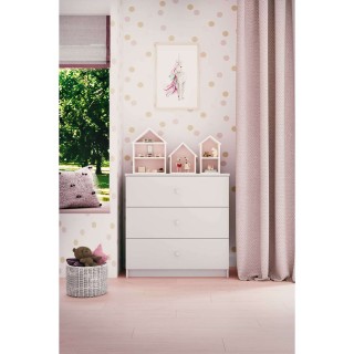 Commode Babydreams - Kocot Kids - L. 80 x H. 80,5 cm - Blanc