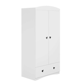 Armoire Julia - Kocot Kids - L. 90 x H. 183,5 cm - Blanc