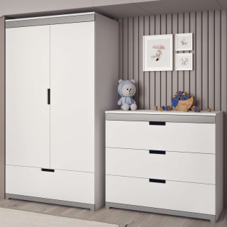 Armoire Tomi - Kocot Kids - L. 100 x H. 182 cm - Blanc