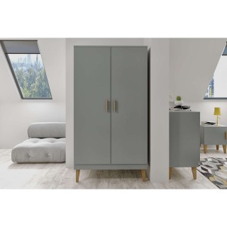 Armoire Kubi - Kocot Kids - L. 100 x H. 184 cm - Gris