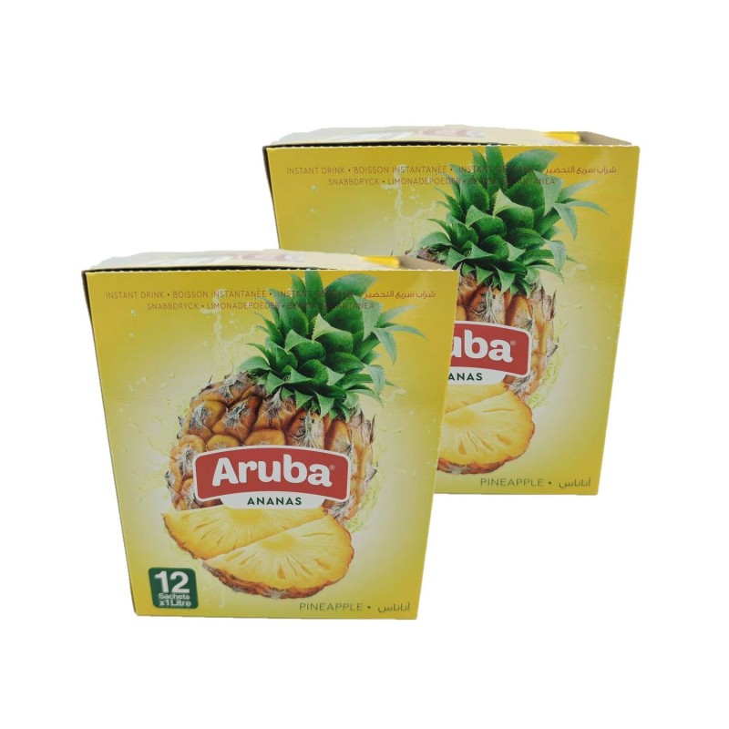 Lot 2x Boisson instantanée arôme ananas - 12 x 30g - Boîte 720g