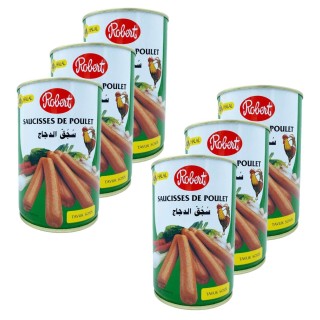 Lot 6x Saucisses de poulet - Conserve 2,55kg