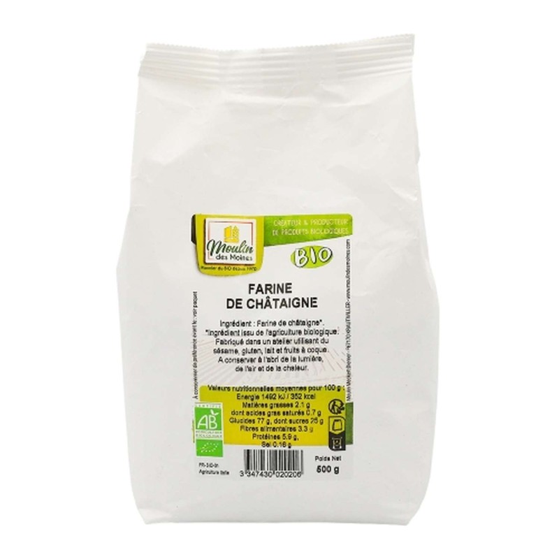 Farine de châtaigne BIO - Sachet 500g