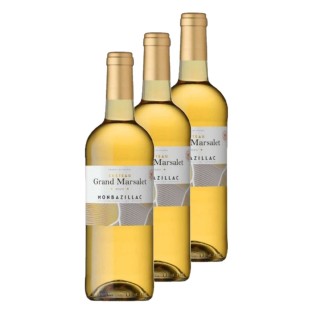 Lot 3x Vin blanc Monbazillac - AOC / HVE - Bouteille kg