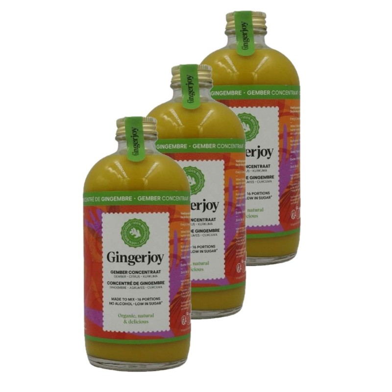 Lot 3x Gingerjoy - concentré de gingembre BIO - Bouteille kg