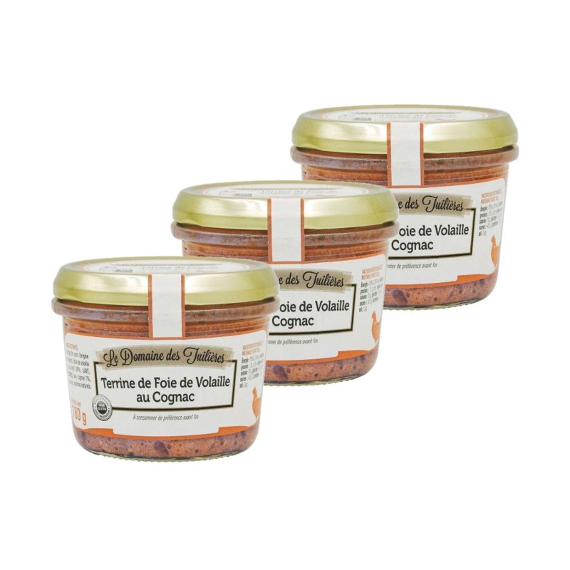 Lot 3x Terrine de foie de volaille - Bocal 540g