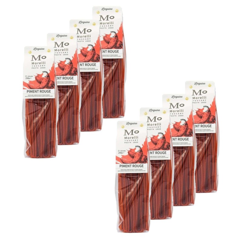 Lot 8x Linguine au piment rouge - Paquet 2kg