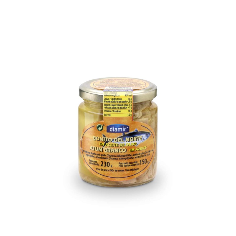 Longe de thon bonite à l'huile d'olive - Bocal 220g