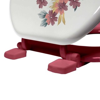 Abattant et tapis WC Pasadera - Blanc et rose