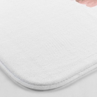 Abattant et tapis WC Pasadera - Blanc et rose