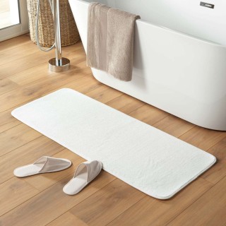 Tapis de bain grande taille Berkeley - 50 x 120 cm - Blanc