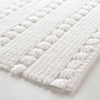 Tapis de bain Calabasa en coton tufté - 50 x 80 cm - Blanc