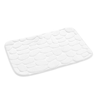 Tapis de bain à mémoire de forme Galet - 50 x 80 cm - Blanc