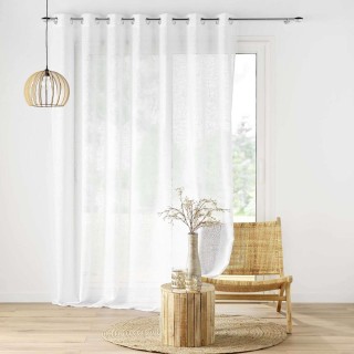 Voilage Delano grande largeur - 240 x 240 cm - Blanc