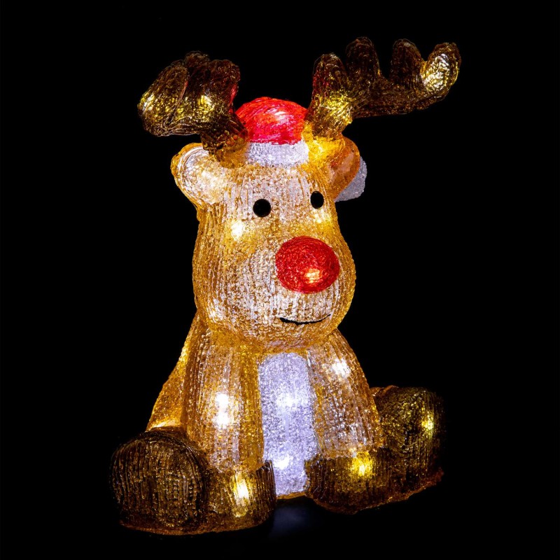 Décoration de Noël lumineuse d'extérieur - Petit renne - H. 30 cm