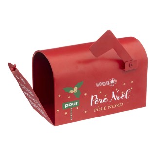 Boîte aux lettres de Noël en métal - Rouge