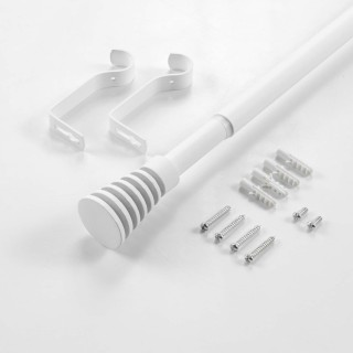 Kit de tringle à rideaux extensible Horizon - L120 /L210 cm - Blanc