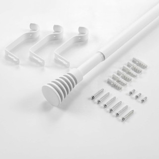 Kit de tringle à rideaux extensible Horizon - L210 /L380 cm - Blanc