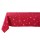 Nappe rectangulaire antitache et infroissable Sapins - 150 x 240 cm - Rouge et argent