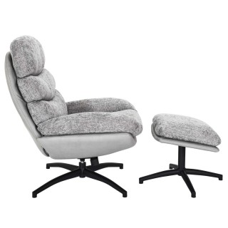 Fauteuil relax Horten avec repose pieds - Gris