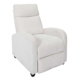 Fauteuil relax multiposition en tissu côtelé Drammen - Beige