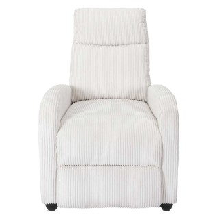 Fauteuil relax multiposition en tissu côtelé Drammen - Beige