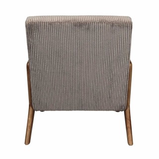 Fauteuil de salon en tissu côtelé Drammen - Taupe