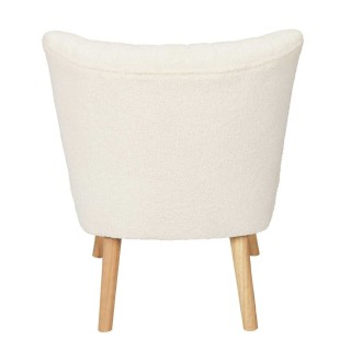 Fauteuil crapaud en bouclette Moss - Blanc