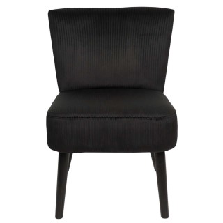 Fauteuil crapaud en velours Giulia - Noir