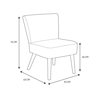 Fauteuil crapaud en velours Giulia - Gris