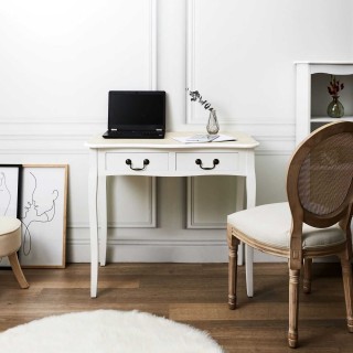 Bureau avec 2 tiroirs Victoria - Blanc