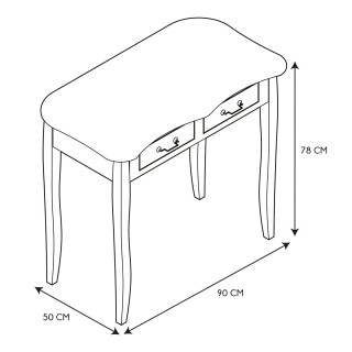 Bureau avec 2 tiroirs Victoria - Blanc