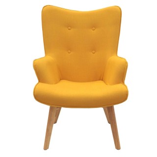 Fauteuil de salon scandi Helsinki - Jaune