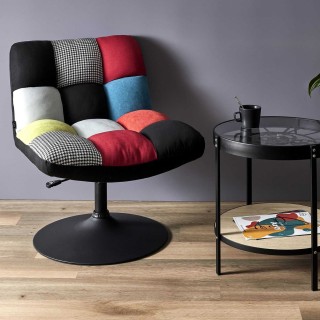 Fauteuil de salon pivotant Askim - Noir