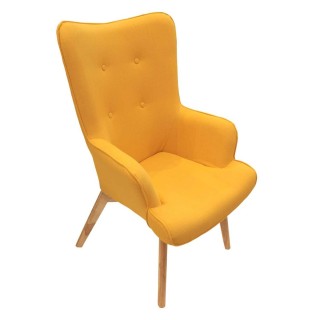 Fauteuil de salon scandi Helsinki - Jaune