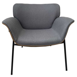 Fauteuil de salon vintage Rjukan - Gris