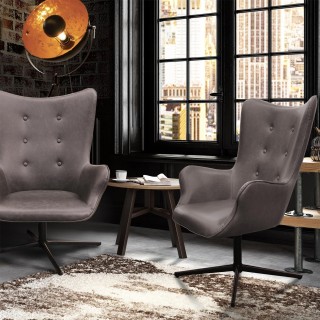 Fauteuil pivotant Helsinki - Gris