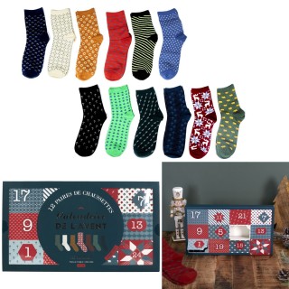 Calendrier de l'Avent 12 paires de chaussettes Homme