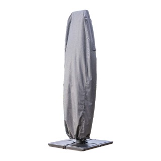 Housse de protection pour parasol décentré L HAMBO - 70 x 40 x 257 cm - Gris