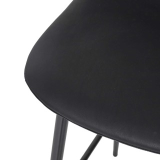 Lot de 2 chaises de bar MALO - Noir