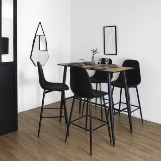 Lot de 2 chaises de bar MALO - Noir